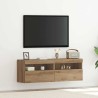 Meuble TV mural 2 pcs chêne artisanal Bois d'ingénierie 613821613821
