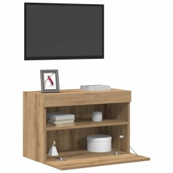 Meuble TV mural 2 pcs chêne artisanal Bois d'ingénierie 613821613821