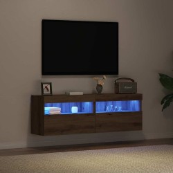 Meuble TV mural 2 pcs chêne artisanal Bois d'ingénierie 613821613821