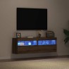 Meuble TV mural 2 pcs chêne artisanal Bois d'ingénierie 613821613821