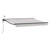 Auvent rétractable électrique Gris clair et blanc 3,5 x 2,5 m 613823613823