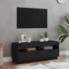 Meuble TV avec lumières LED noir 100x35x40 cm 613824613824