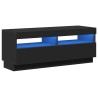 Meuble TV avec lumières LED noir 100x35x40 cm 613824613824