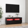 Meuble TV avec lumières LED noir 100x35x40 cm 613824613824