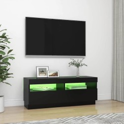 Meuble TV avec lumières LED noir 100x35x40 cm 613824613824
