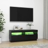 Meuble TV avec lumières LED noir 100x35x40 cm 613824613824