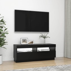 Meuble TV avec lumières LED noir 100x35x40 cm 613824613824