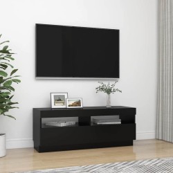 Meuble TV avec lumières LED noir 100x35x40 cm 613824613824