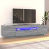 Meuble TV avec lumières LED Sonoma gris 160x35x40 cm 613826613826