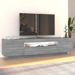Meuble TV avec lumières LED Sonoma gris 160x35x40 cm 613826613826