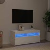 Meuble TV avec lumières LED blanc 90x35x40 cm 613827613827