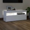 Meuble TV avec lumières LED blanc 90x35x40 cm 613827613827