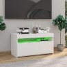 Meuble TV avec lumières LED Blanc 75x35x40 cm 613828613828