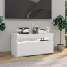 Meuble TV avec lumières LED Blanc 75x35x40 cm 613828613828