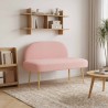 Banc rembourré avec dossier Rose 110 x 60 x 76 cm Bouclé 613829613829