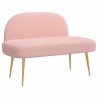 Banc rembourré avec dossier Rose 110 x 60 x 76 cm Bouclé 613829613829