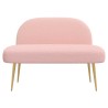 Banc rembourré avec dossier Rose 110 x 60 x 76 cm Bouclé 613829613829