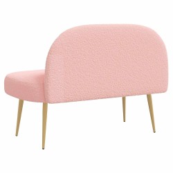 Banc rembourré avec dossier Rose 110 x 60 x 76 cm Bouclé 613829613829