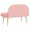 Banc rembourré avec dossier Rose 110 x 60 x 76 cm Bouclé 613829613829