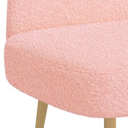 Banc rembourré avec dossier Rose 110 x 60 x 76 cm Bouclé 613829613829