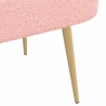 Banc rembourré avec dossier Rose 110 x 60 x 76 cm Bouclé 613829613829