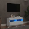 Meuble TV avec lumières LED blanc 80x35x40 cm 613830613830