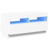 Meuble TV avec lumières LED blanc 80x35x40 cm 613830613830