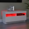 Meuble TV avec lumières LED blanc 80x35x40 cm 613830613830