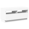 Meuble TV avec lumières LED blanc 80x35x40 cm 613830613830