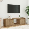 Meuble TV avec lumières LED chêne artisanal bois d'ingénierie 613831613831