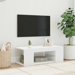Meuble TV avec lumières LED Blanc 90x39x30 cm 613832613832