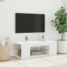 Meuble TV avec lumières LED Blanc 90x39x30 cm 613832613832