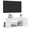 Meuble TV avec lumières LED Blanc 90x39x30 cm 613832613832
