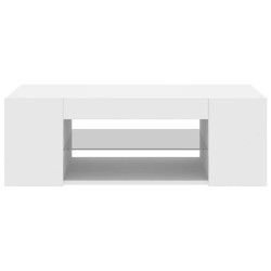 Meuble TV avec lumières LED Blanc 90x39x30 cm 613832613832