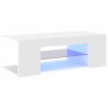 Meuble TV avec lumières LED Blanc 90x39x30 cm 613832613832