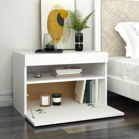 Meuble TV avec lumières LED blanc 60x35x40 cm 613833613833
