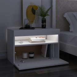 Meuble TV avec lumières LED blanc 60x35x40 cm 613833613833