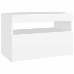 Meuble TV avec lumières LED blanc 60x35x40 cm 613833613833