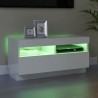 Meuble TV avec lumières LED blanc brillant 80x35x40 cm 613834613834