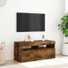 Meuble TV avec lumières LED Chêne fumé 90x35x40 cm 613837613837
