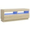 Meuble TV avec lumières LED chêne sonoma 100x35x40 cm 613838613838