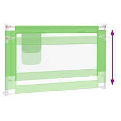 Barrière de sécurité de lit d'enfant Vert 120x25 cm Tissu 613839613839