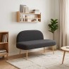 Banc rembourré avec dossier Noir 110 x 60 x 76 cm Bouclé 613840613840