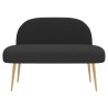 Banc rembourré avec dossier Noir 110 x 60 x 76 cm Bouclé 613840613840
