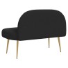 Banc rembourré avec dossier Noir 110 x 60 x 76 cm Bouclé 613840613840