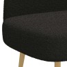 Banc rembourré avec dossier Noir 110 x 60 x 76 cm Bouclé 613840613840