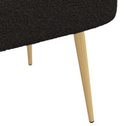 Banc rembourré avec dossier Noir 110 x 60 x 76 cm Bouclé 613840613840