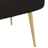 Banc rembourré avec dossier Noir 110 x 60 x 76 cm Bouclé 613840613840