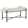 Banc capitonné à boutons avec coussins Crème 110 x 40 x 46 cm 613842613842
