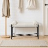Banc capitonné à boutons avec coussins Crème 110 x 40 x 46 cm 613842613842
